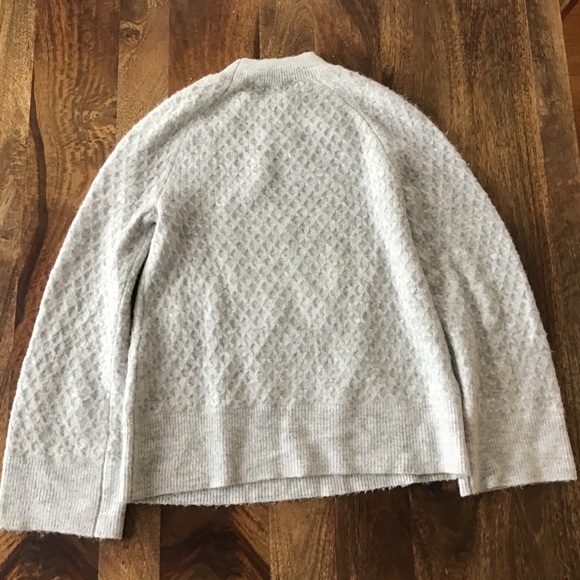 Loft Grayish White Knit Mock Neck Sweater - Picture 2 of 4